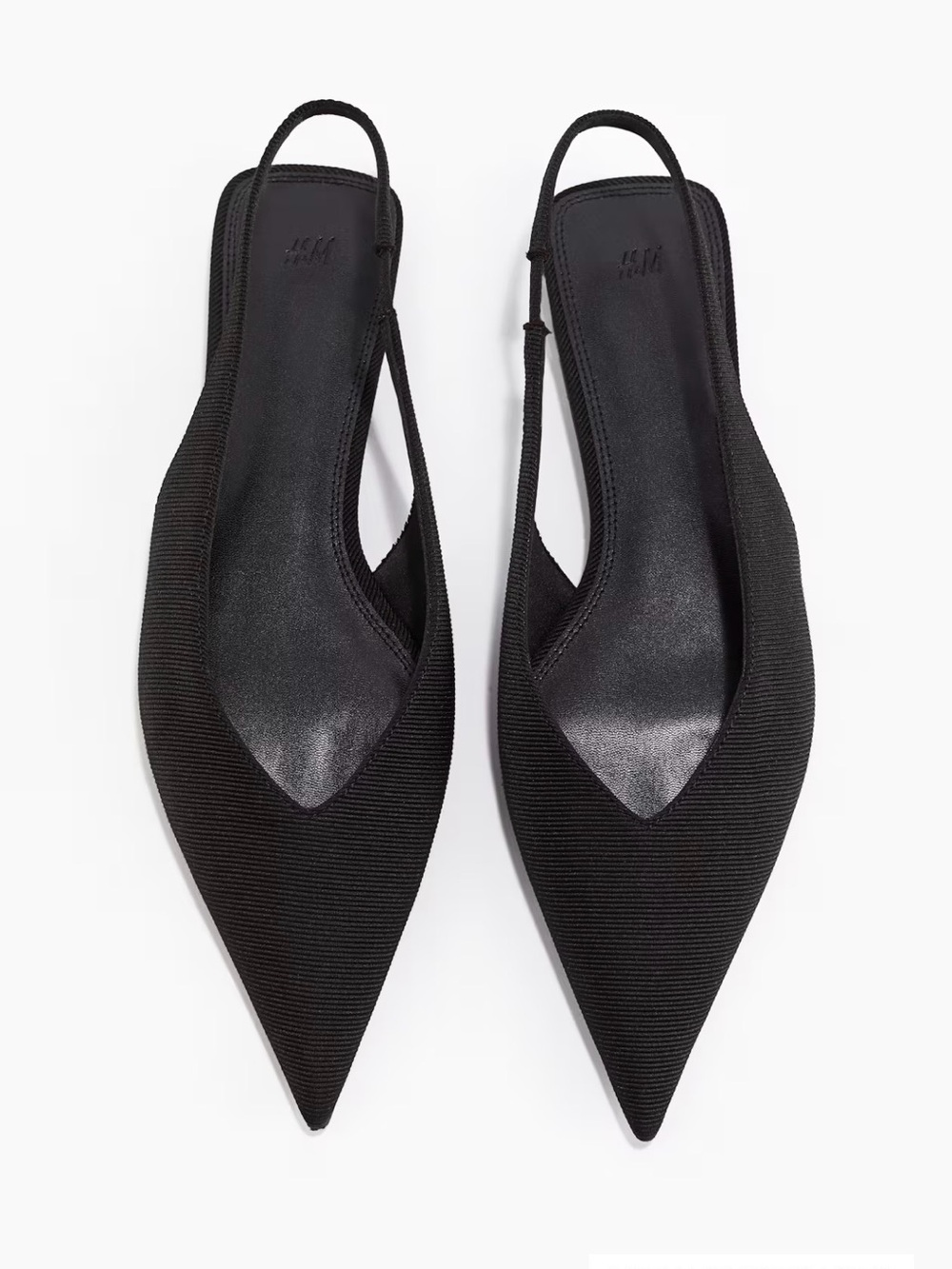 H&M Black Pointed-Toe Slingback Heels - Picture 3 of 15